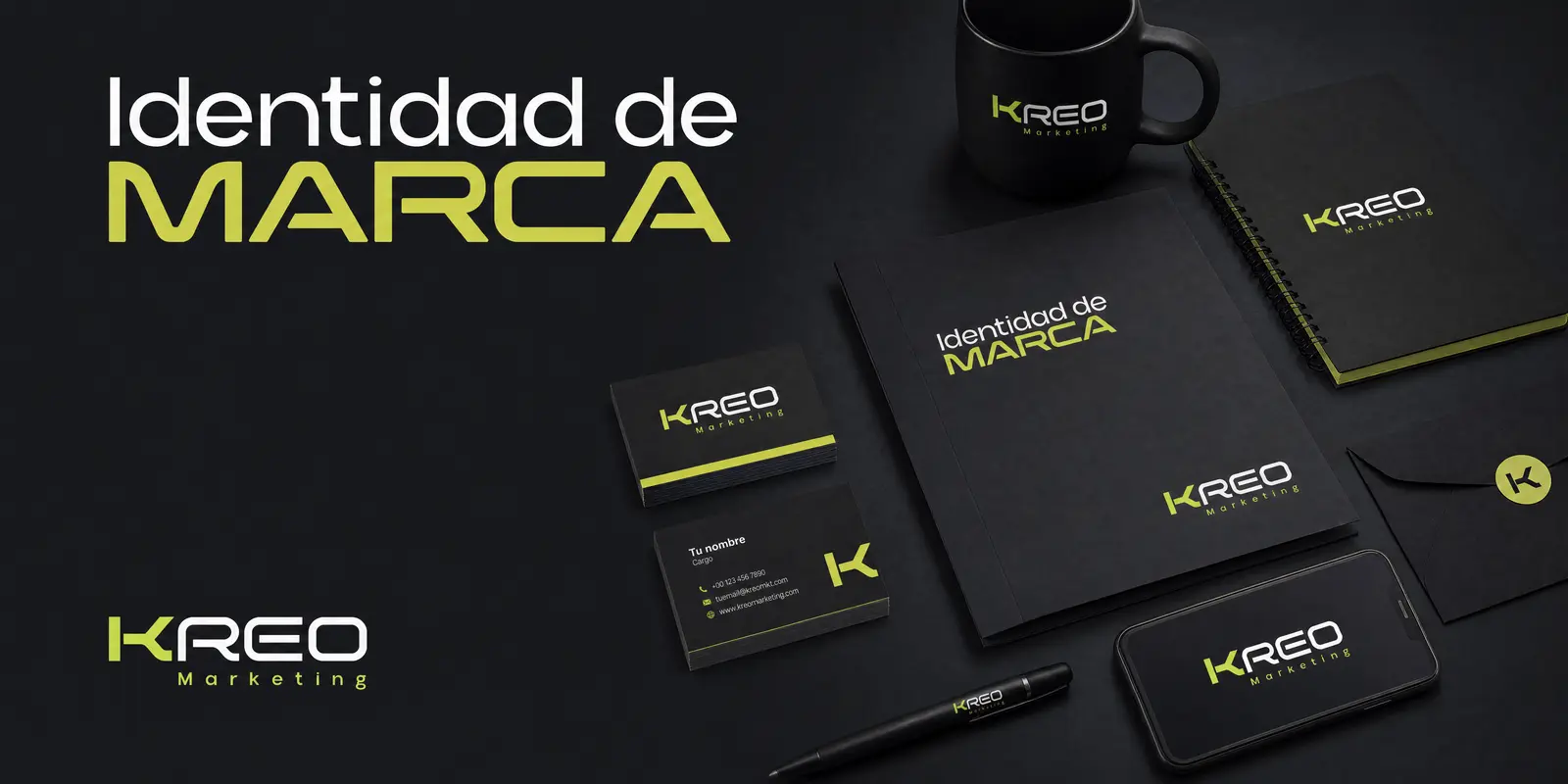 Presentación del servicio de identidad de marca de KREO Marketing