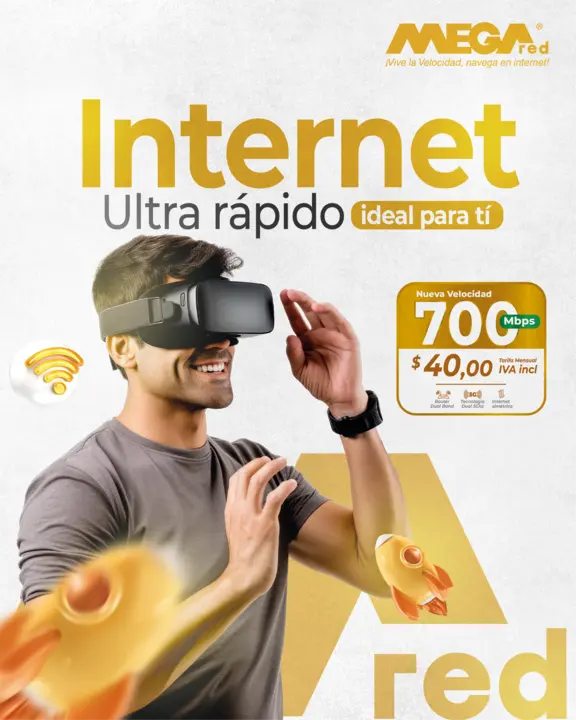 Campaña de internet de 700 Mbps creada para MEGARED